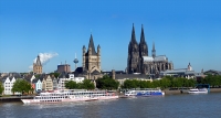 Deutschland Köln Rhein Panorama Dom rheinpanorama rhein