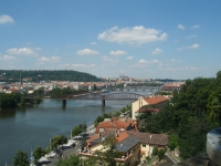 Tschechien Prag Moldau Vyehrad Blick auf Moldau