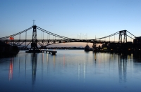 deutschland nordsee wilhelmshaven kaiser-wilhelm-brücke am abend deutschland nordsee wilhelmshaven kaiser-wilhelm-brücke am abend