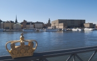 schweden stockholm königliches schloss mit krone