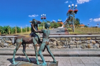 polen grünberg zielona gora pferd mensch statue