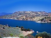 spanien andalusien wasser hügel landschaft