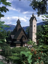 polen schlesien riesengebirge krumhübel kirche wang