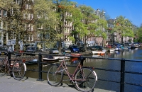Niederlande Amsterdam Fahrrad Grachten Niederlande Amsterdam Fahrrad Grachten