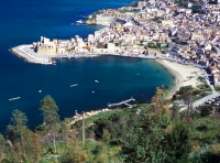 Italien Sizilien blick auf castellamare del golfo