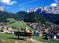 Blick ins Grödnertal bei Wolkenstein