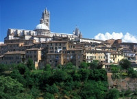 Blick auf Altstadt von Siena