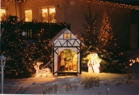  märchenhaus, schneemann, weihnachtlich