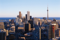 skyline mit cn-tower, toronto 2, kanada skyline mit cn-tower, toronto 2, kanada