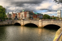 Irland Dublin Carrick a rede rope bridge